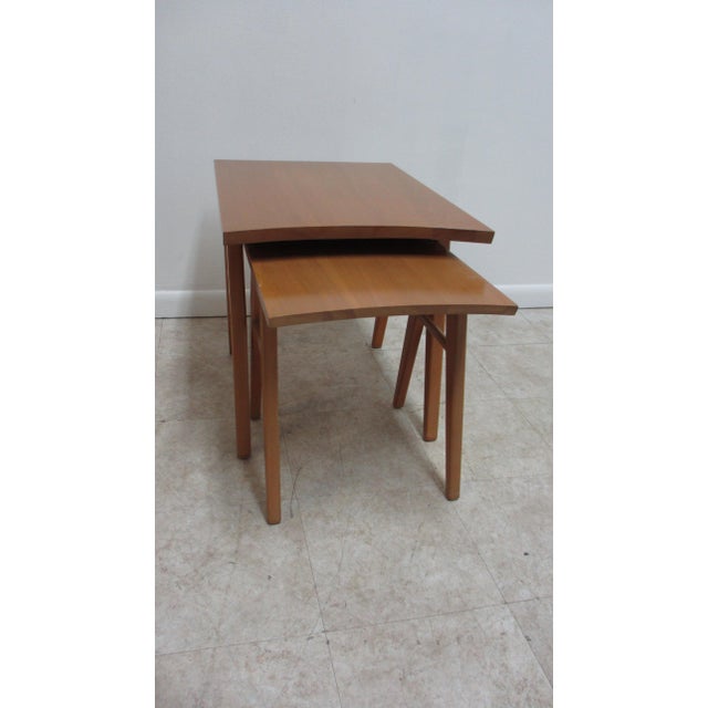 Vintage Mid Century Space Age Stacking Nesting Lamp End Tables - Set of 2 For Sale - Image 13 of 13