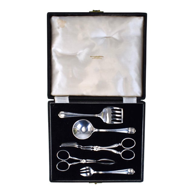 Mid 20th Century Abercrombie & Fitch English 5 Piece Cocktail Barware Box Set For Sale