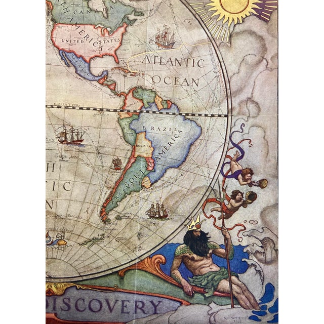 Set of 2 Map of Discovery, Nc Wyeth, 1928 For Sale - Image 9 of 10