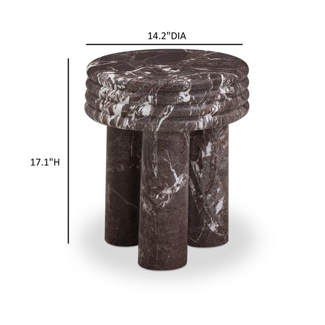 Sculpture Materials Delta in Red Lavento Indoor / Outdoor Side Table For Sale - Image 7 of 7