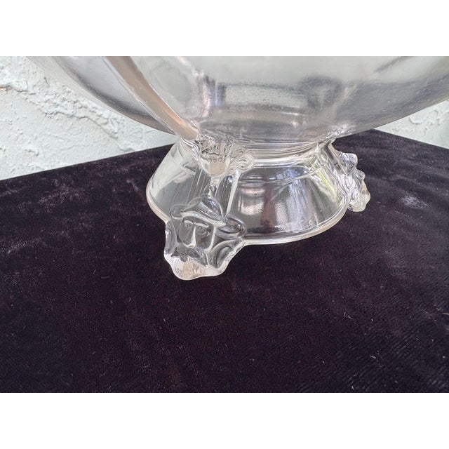 Glass Antique j.h. Hobbs Figural Pressed Glass Covered Compote Candy Dish For Sale - Image 7 of 12