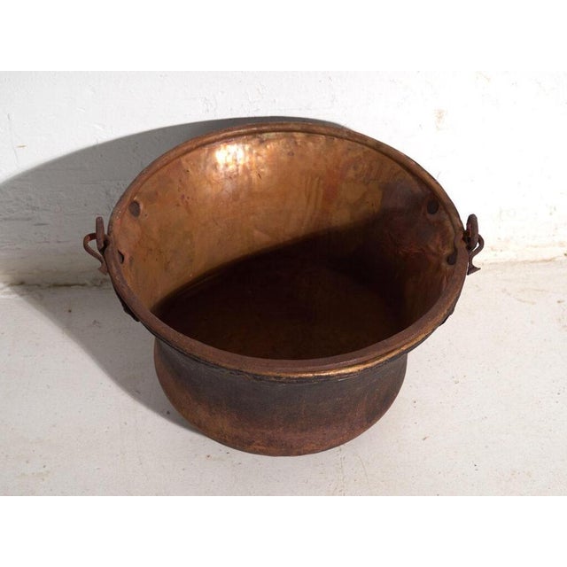Metal Antique Copper Cauldron, Central Europe, 1900 For Sale - Image 7 of 10