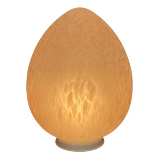 Vintage Egg-Shaped Pink Vianne Glass Lamp, 1970s For Sale