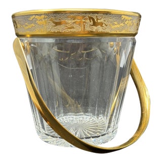 Mid 20th Century Josair Crystal Ice Bucket For Sale