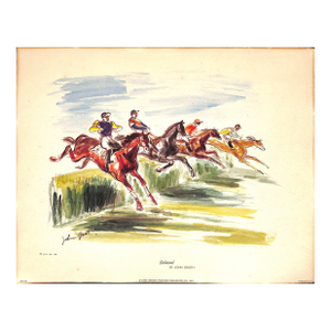 Belmont Steeplechase 1953 by John Groth Reproduction Print