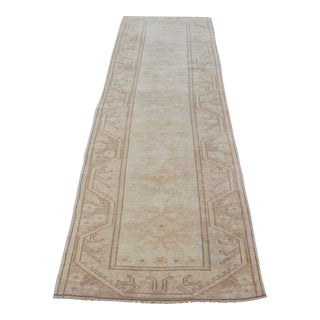 Oushak Vintage Handmade Hallway Runner Rug For Sale