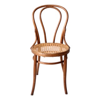 Antique Bentwood Bistro Cafe With Cane Seat For Sale