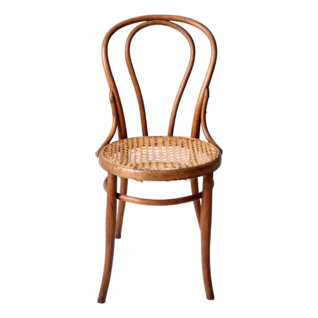 Antique Bentwood Bistro Cafe With Cane Seat For Sale
