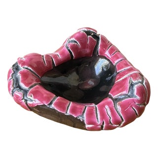 Pink Fat Lava Style Ashtray from Vallauris, 1960s For Sale