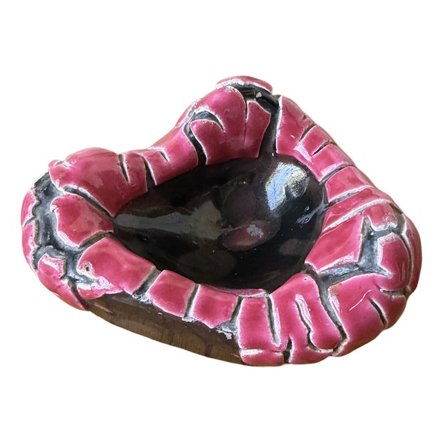 Pink Fat Lava Style Ashtray from Vallauris, 1960s For Sale