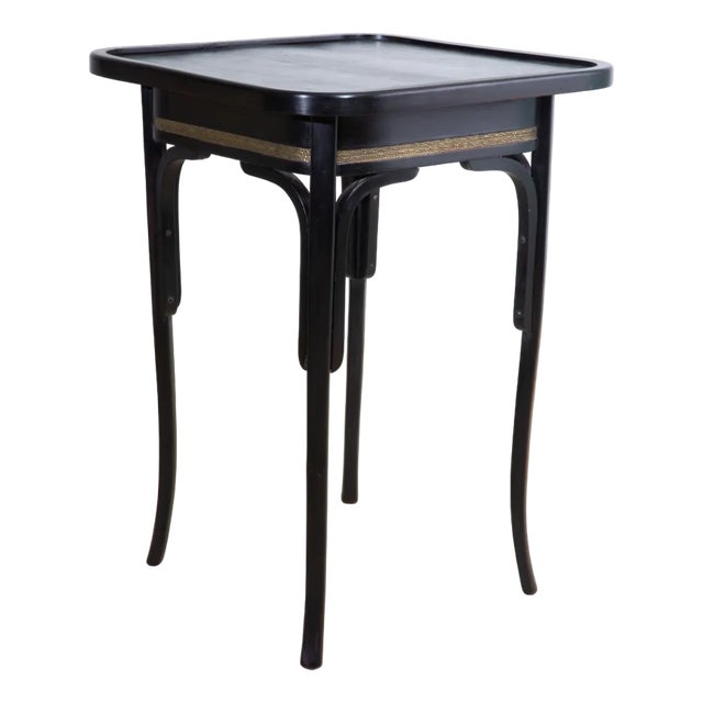 Viennese Secession Coffee Table in Wood and Brass, Austria, 1902 For Sale