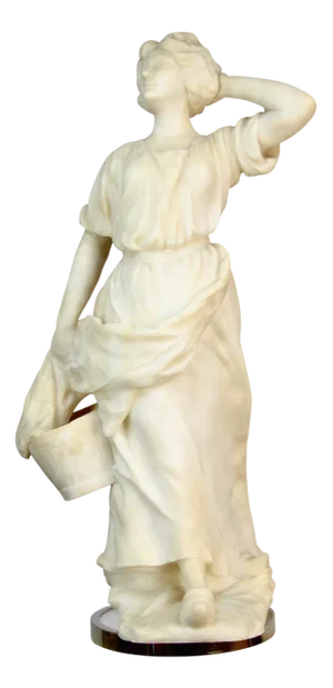 French Artist, Sculpture of a Peasant Woman, 1890s-1900s, Marble