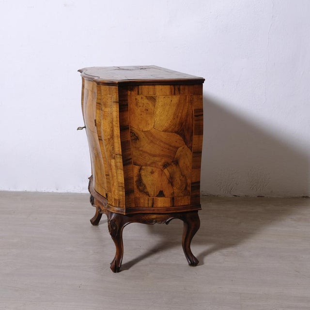 Brown Small Mid-Century Baroque Style Bar Cabinet or Bedside Table, 1950s For Sale - Image 8 of 18