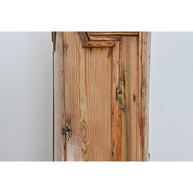 Brown Swedish 19th Century Pine Wall Mounted Corner Cabinet For Sale - Image 8 of 12