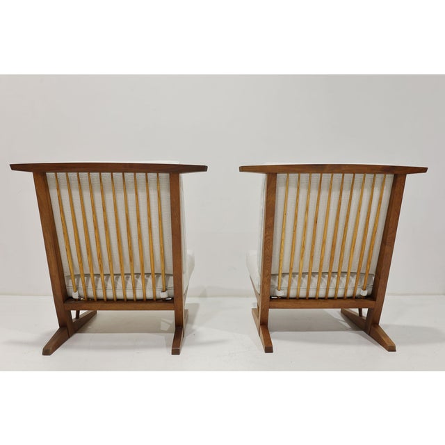 White George Nakashima Conoid Lounge Chairs For Sale - Image 8 of 12