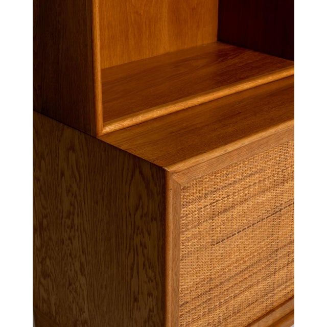 Brown Norrland Bookcase by Alf Svensson for Bjästa Möbelfabrik, Sweden, 1960s For Sale - Image 8 of 10