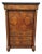 French 19th Century Empire Burl Walnut Marble Top Secretaire For Sale