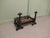Large 19th Century Andirons with Grate These are heavy hand Forged Iron Andirons, they come with a good log grate, the...