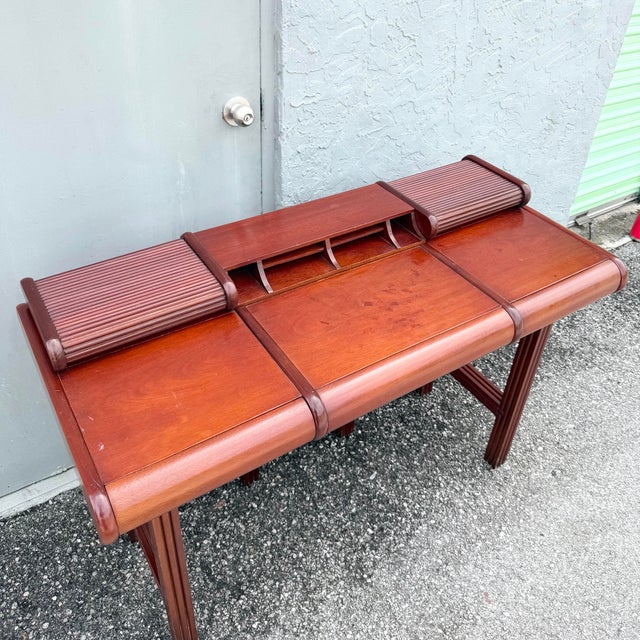 Italian 1980s Italian Roll Top Desk by Umberto Asnago & Franco Pozzi for Giorgetti For Sale - Image 3 of 8