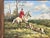 1970s Vintage Fox Hunt Oil Painting Signed Luici in Ornate Carved Frame For Sale - Image 5 of 8