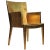 Mid-Century Modern Vintage Karl Springer Style Jmf Applied Gold Leaf Armchair (Gilt) For Sale - Image 3 of 3