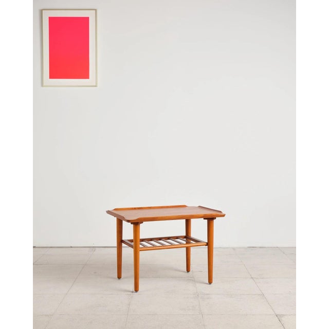 Coffee Table in Teak with Newspaper Shelf by Holger Georg Jensen for Kubus, Denmark, 1960s For Sale - Image 4 of 17