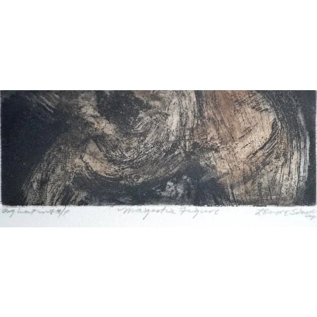 Abstract Majestic Figurative Aquatint Painting by Lenore Simon For Sale - Image 3 of 4
