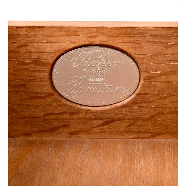 Neoclassical Burl Walnut Side Table by Baker Furniture, Usa For Sale - Image 10 of 10