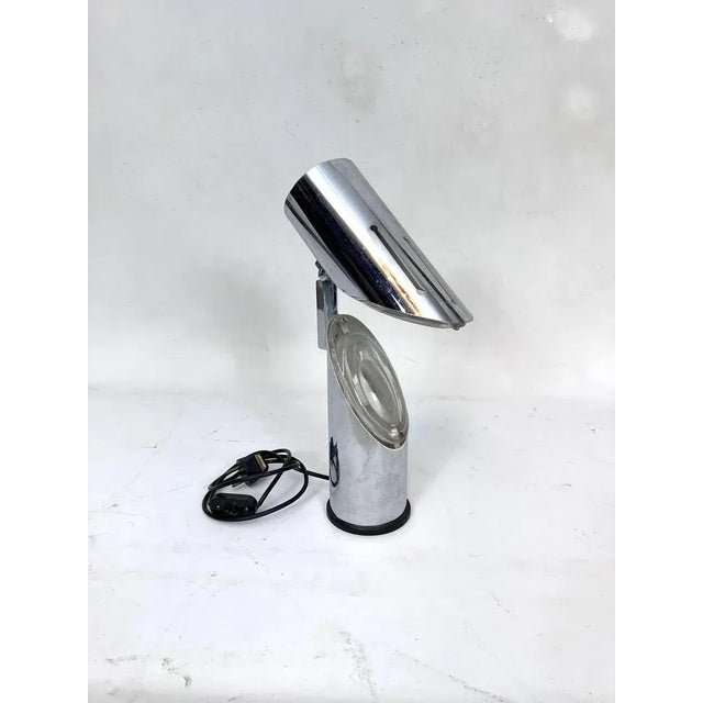 Modern Chrome and Glass Table Lamp by Oscar Torlasco for Stilkronen, Italy, 1960s For Sale - Image 10 of 12