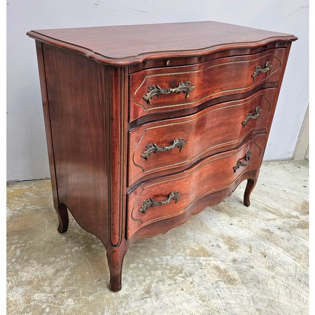 Brown Tomlinson Furniture Mid-Century Provincial Oak Secretary Chest of Drawers For Sale - Image 8 of 11
