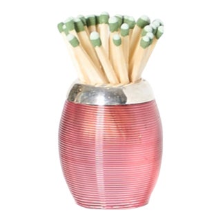 Early 1900s Pink and Sterling Edwardian Match Striker For Sale