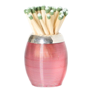 Early 1900s Pink and Sterling Edwardian Match Striker