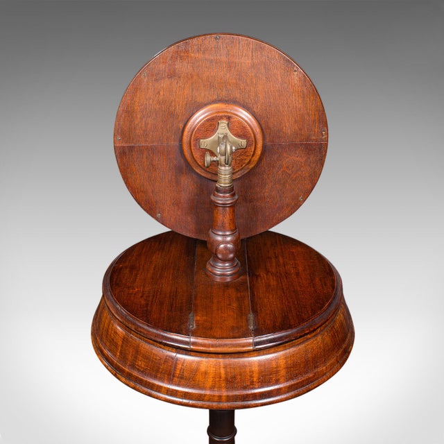 Antique Tripod Shaving Mirror, English, Vanity Grooming Stand, Victorian, c.1840 For Sale - Image 10 of 12