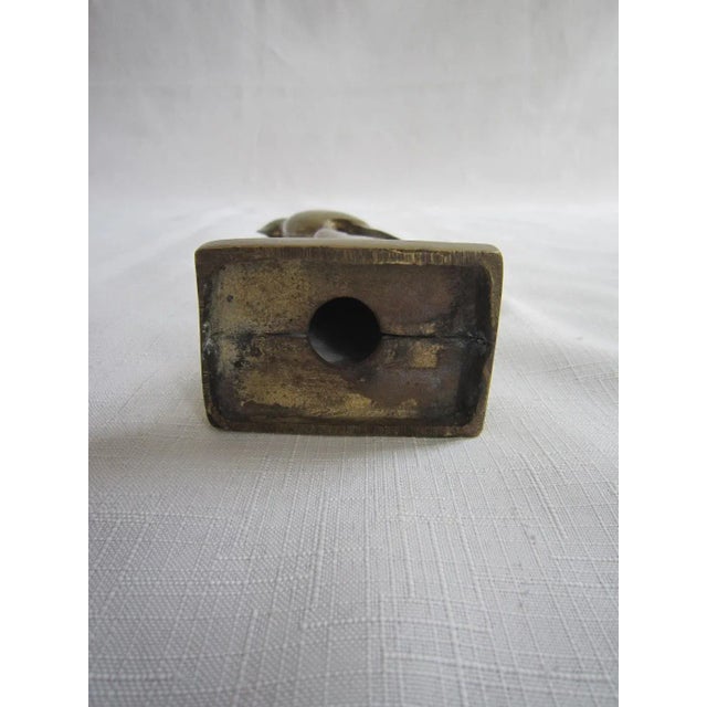 1950s Vintage Brass Parrot Figure For Sale - Image 5 of 8