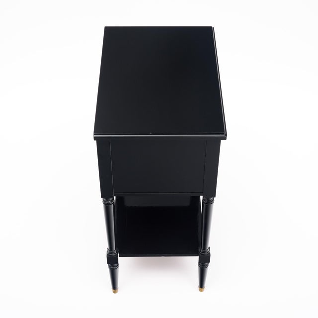 Black Pair of Louis XVI Ebonized Side Tables For Sale - Image 8 of 9