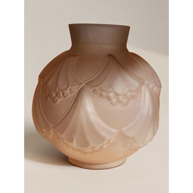 Art Deco Glass Vase, 1930 For Sale - Image 6 of 9