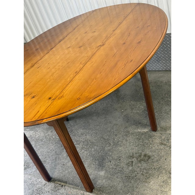 Brown Vintage Wright Table Company English Gateleg Yew Wood Drop Leaf Dining Table For Sale - Image 8 of 9