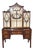 Fine Quality English Georgian Mahogany Carved Gothic Style China Cabinet Vitrine For Sale