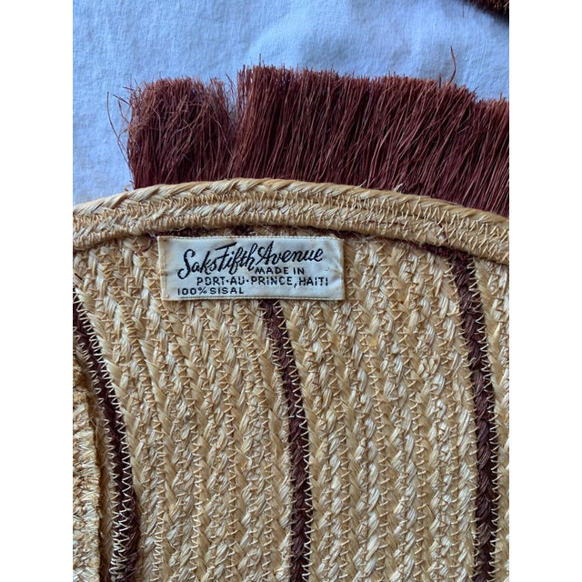 Vintage 1950’s Set of 4 Figural Wicker Fish Placemats by Sacks Fifth