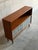 Brown Vintage Danish Modern Teak Cabinet Glass Door Bookcase Media Console For Sale - Image 8 of 9