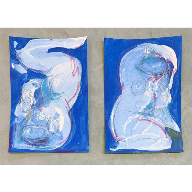 HLB Studio Enfold Ii, Figurative Drawing 9 by 6 Inches For Sale - Image 4 of 4