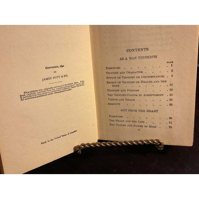 Late 19th Century Late 19th.century First Edition of as a Man Thinketh - Circa 1890 by James Allen For Sale - Image 5 of 9