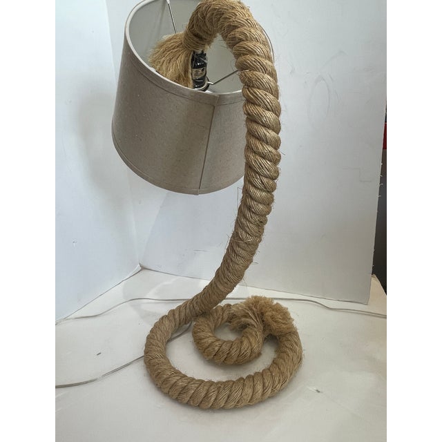 This is a French Large Rope Table Lamp, in the style of Adrien Audoux & Frida Minet. Purchased in France , this lamp has...