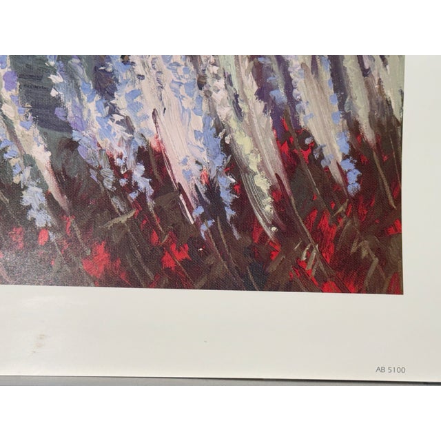 Art Deco Art Print Mediterranean Sunlit Harbor Mikki Senkarik 26 1/2" X 32" 1996 Ab5099 Open Ed For Sale - Image 3 of 10