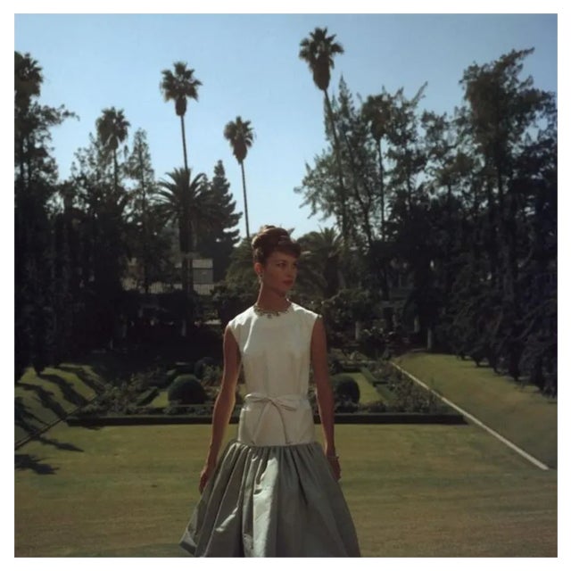 Slim Aarons, Two-Tone Dress, Estate Stamped Photographic Print, 1956 / 2020s For Sale