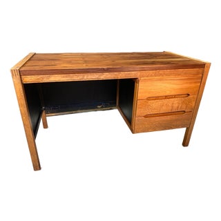 Mid Century Modern Rosewood & Palm Desk Made in Columbia For Sale