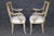 Traditional Set of 4 19th C. Italian Directoire Style Painted Dolphin Arm Dining Chairs For Sale - Image 3 of 15