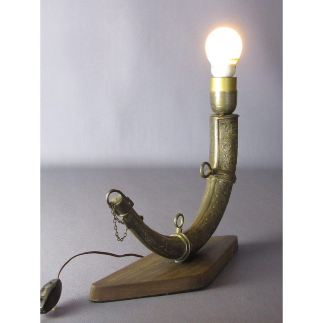 Bronze Horn Table Lamp, 1960s For Sale - Image 6 of 10