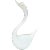 Vintage Murano Seguso Glass White Swan Sculpture, 1960's For Sale