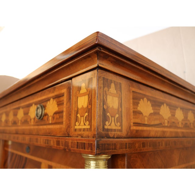 Empire Style Inlaid Secretaire, 1990s For Sale - Image 13 of 17